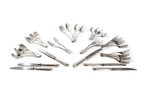 Incomplete silver cutlery set