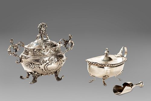 Two silver sugar bowls, early 20th century