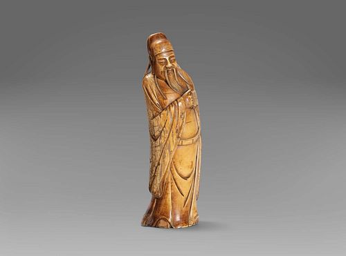 Ivory sculpture depicting a dignitary, China late 19th century - early 20th century