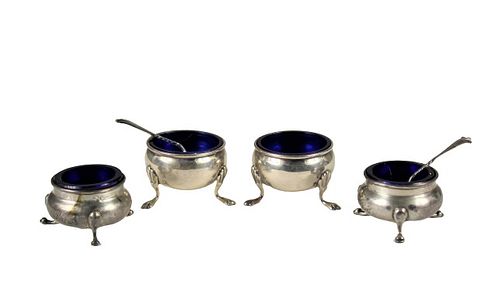 (4) Sterling Salts with Cobalt Blue Liners