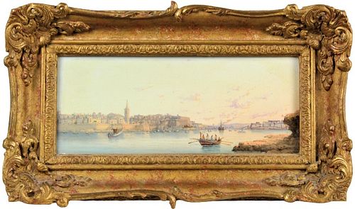 19th C Maltese School Marine Painting,Oil / Board