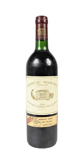 1989 Chateau Margaux, French Red Wine Bottle