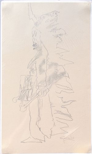 Geronimo Mark, San Antonio Pencil on paper
