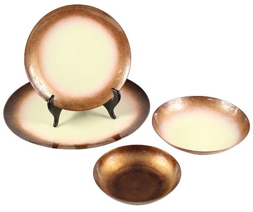 MCM American Enamel Copper Tableware by Jade Snow Wong