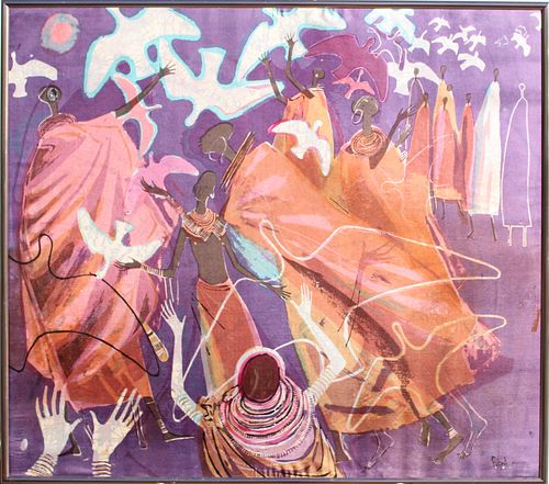Robin Anderson (Kenya b.1924) Silk Print