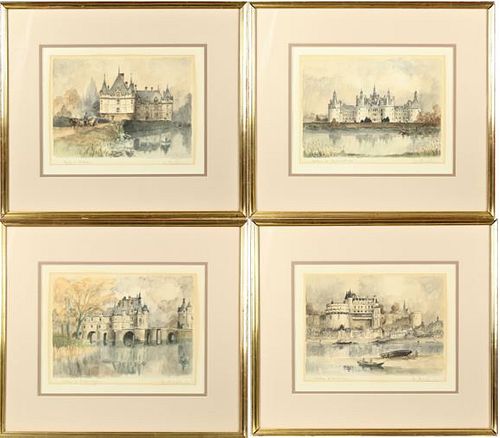 Set of Four Signed Landscape Watercolors