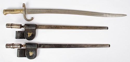 Civil War Assorted Bayonets, Lot of Three 