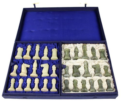 Chinese Jade Chess Set