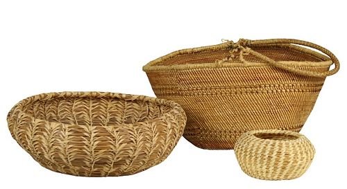 (3) Native American Indian Baskets
