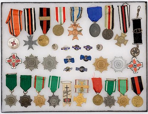 German WWII Assorted Medals, Lot of Thirty-Three 