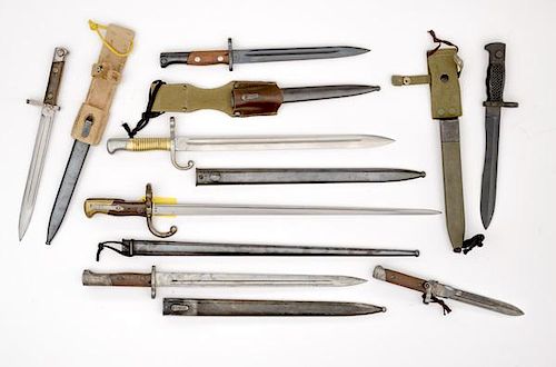 Assorted European Bayonets, Lot of Seven 