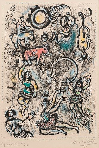 Marc Chagall (Russian/French, 1887-1985)      Les Saltimbanques