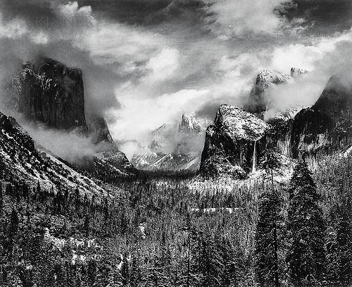 Ansel Adams (American, 1902-1984)      Clearing Winter Storm, Yosemite National Park, California