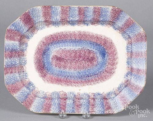 Blue and purple spatter platter