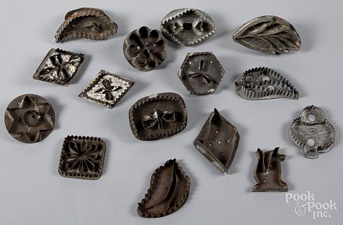 Group of tin cookie cutters, 19th c.