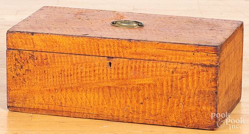 New England painted pine box, 19th c.