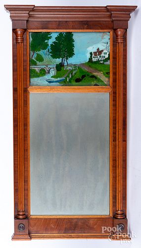 Federal mahogany mirror, early 19th c.
