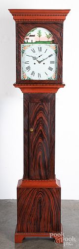 Contemporary painted tall case clock