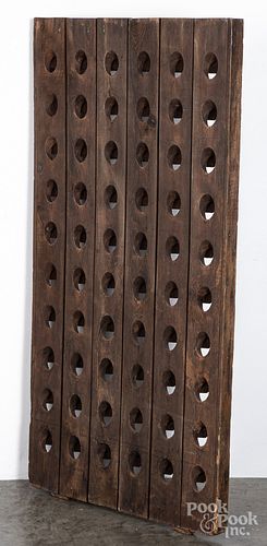 Oak wine rack, 19th c.