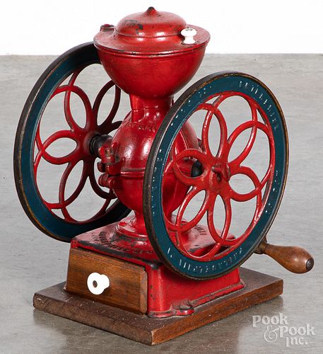 Enterprise painted cast iron coffee grinder