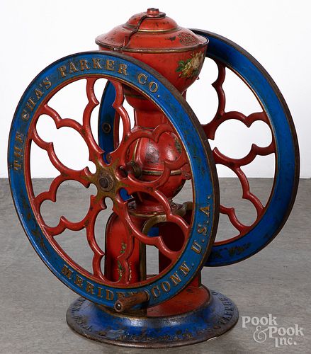Painted cast iron coffee mill