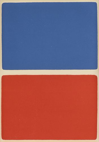 ELLSWORTH KELLY (American 1923-2015) A PRINT, "Blocks (Blue and Red)," CIRCA 1966,