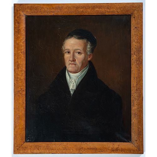 A Portrait of a Man in a Maple Frame