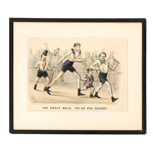 Two Currier & Ives hand-Colored Lithographs from <i>The Great Walk</i> Series