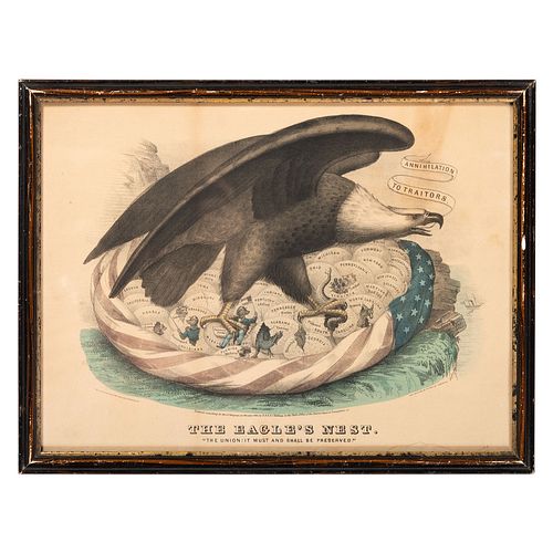 A Hand-Colored Lithograph by Kellogg, <i>The Eagle's Nest</i>