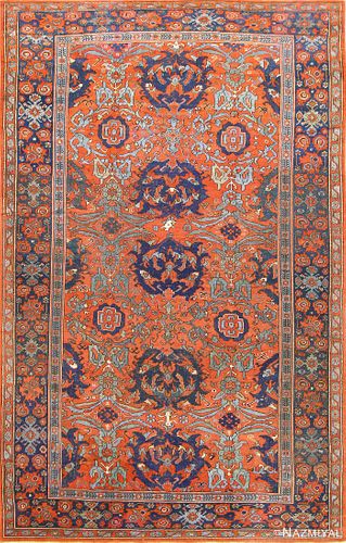 18TH Century Smyrna Turkish Oushak ,10 ft 5 in x 15 ft 5 in (3.17 m x 4.7 m )
