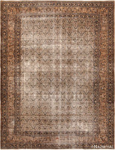 Antique Shabby Chic Persian Khorassan carpet , 10 ft 9 in x 14 ft 3 in (3.28 m x 4.34 m)