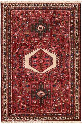 Vintage Persian Karajeh , 3 ft 4 in x 4 ft 10 in ( 1.02 m x 1.47 m )