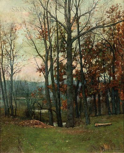 Arthur Hoeber (American, 1854-1915)      October Woodland