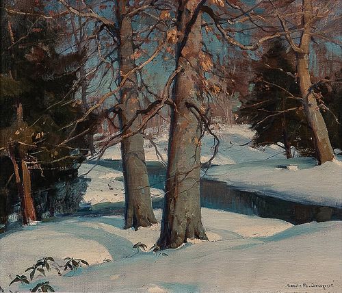 Emile Albert Gruppé (American, 1896-1978)      Winter Stream