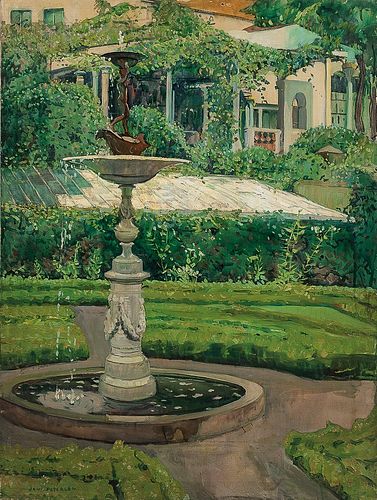 Jane Peterson (American, 1876-1965)      Elihu Vedder Fountain