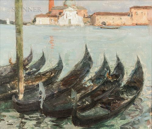Eugène Laurent Vail (American/French, 1857-1934)      Etude Venice