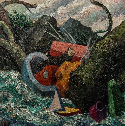 Robert Jessup (American, b. 1952)      Stormy Landscape