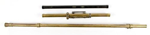 Brass Tube Rifle Scopes, Lot of Three 