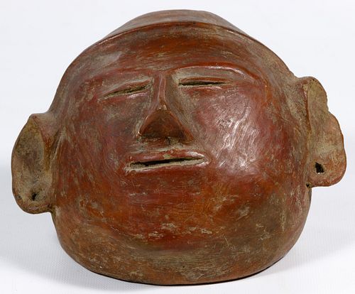 Pre-Columbian Colima Head Vessel