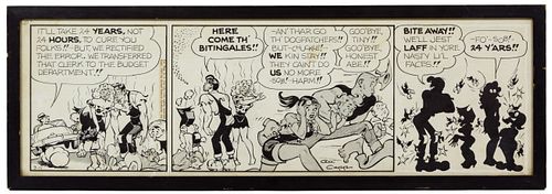 Al Capp (American, 1909-1979) 'Lil' Abner' Ink and Acetate on Paper Comic Strip
