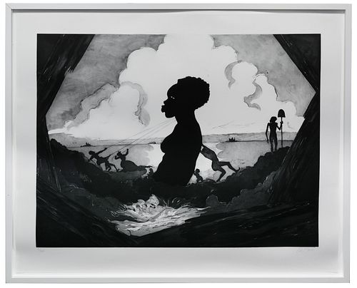 Kara Walker (American, b.1969) 'Resurrection Story without Patrons' Etching with Aquatint