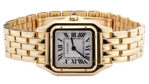 Cartier 18k Yellow Gold Case and Band 'Panthere de Cartier' Wrist Watch