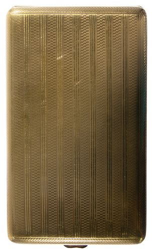 British 18k Gold Cigarette Case by E.S. & Co
