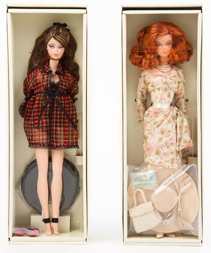 Two Gold Label Silkstone Fashion Model Collection Barbies