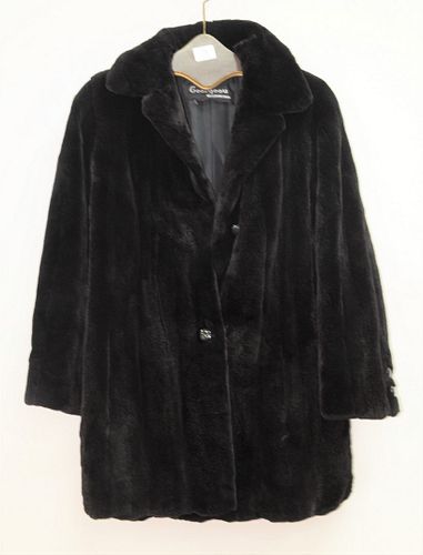 Sheared mink fur coat, Georgeou of Westchester.
