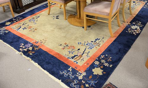 Art Deco Chinese Oriental carpet, 8' 10" x 11' 6".