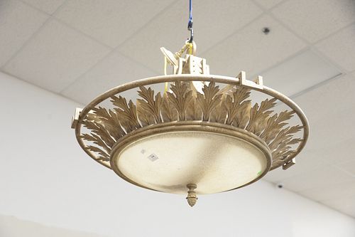 Contemporary hanging light with glass dome