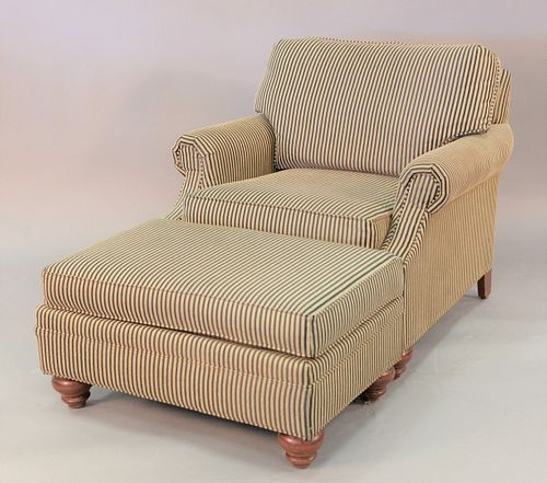 Ethan Allen early chair and ottoman.