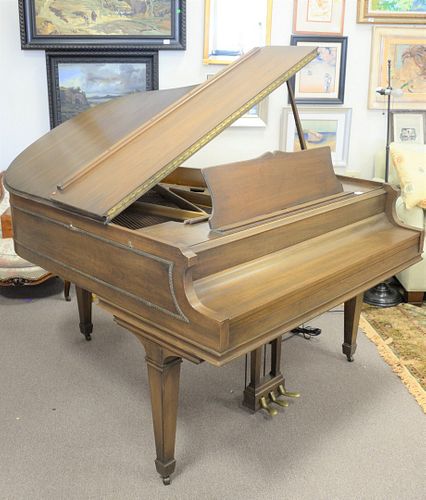 Chickering baby grand piano, refinished.