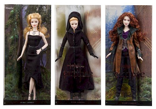 Six Pink Label Twilight Themed Barbies